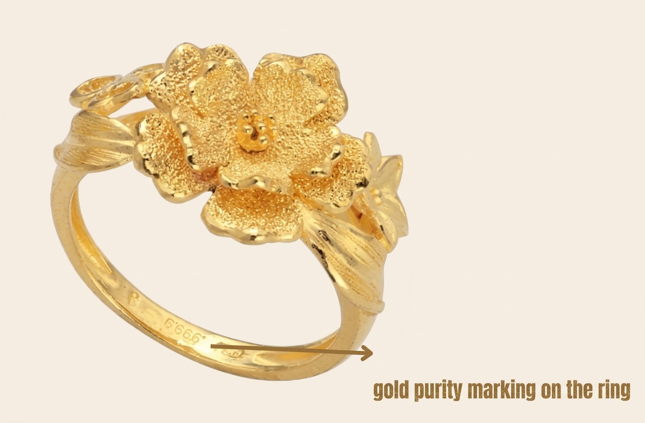 Symbol for gold content on rings