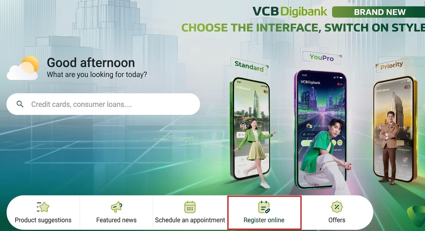 Mua vàng online tại website ngân hàng Vietcombank