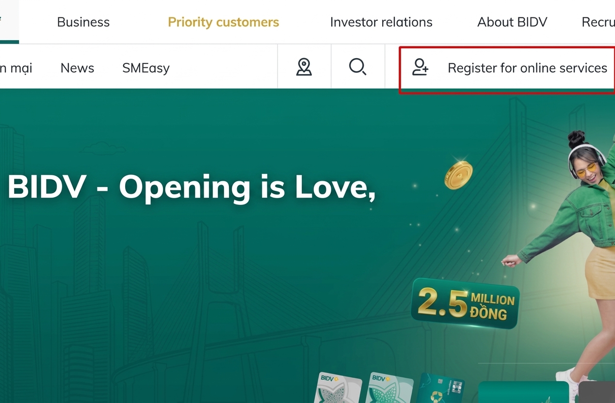 Hướng dẫn các bước thực hiện mua vàng online trên BIDV