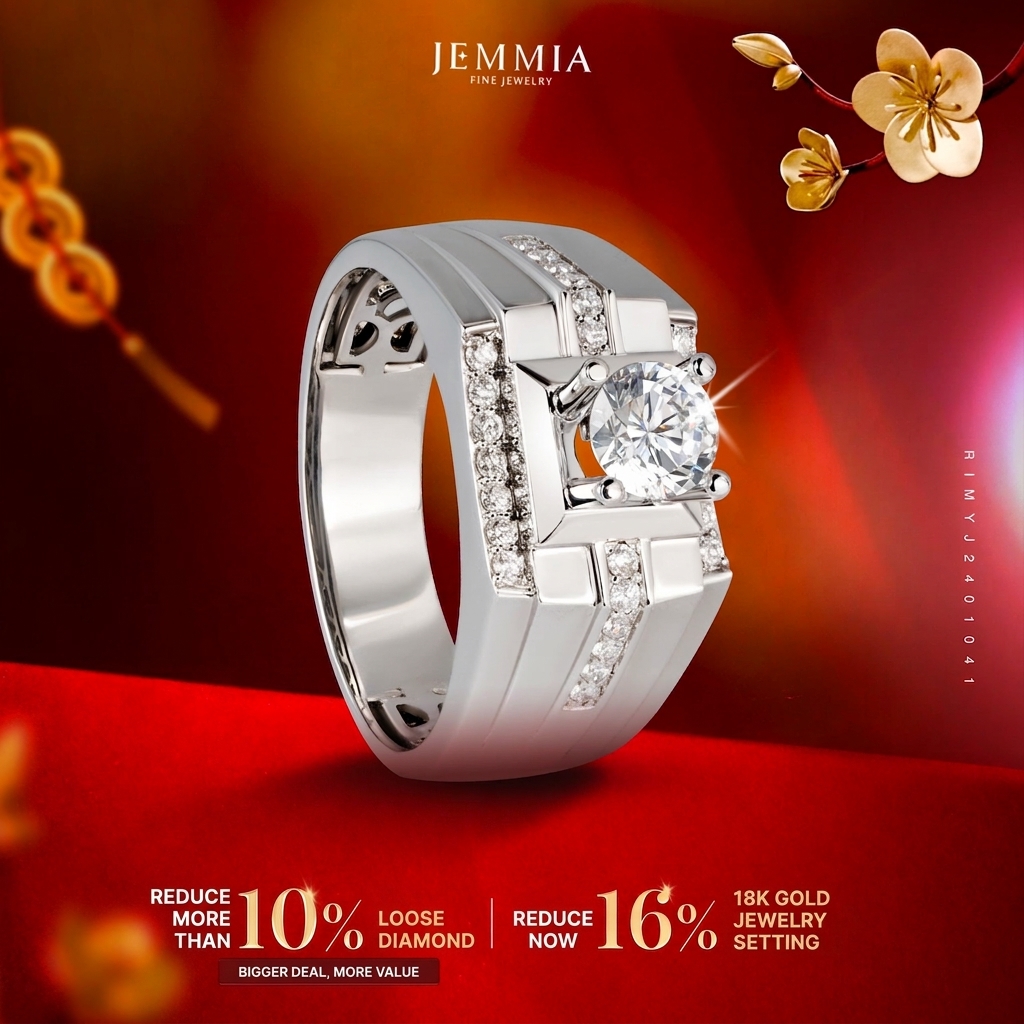 Diamond ring with unique design - RIMYJ2401041